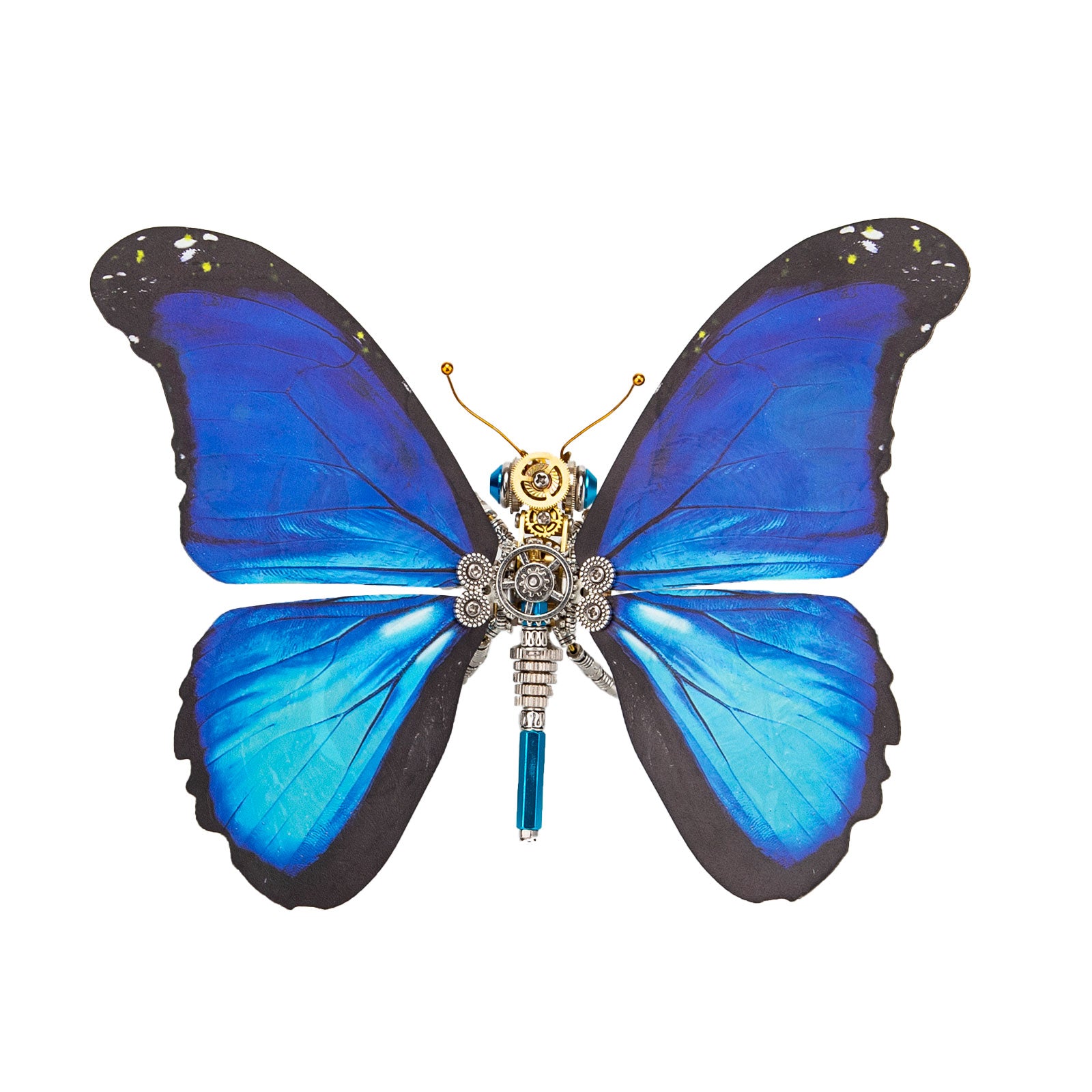 Steampunk Starry Night Blue Morpho Butterfly Metal Model DIY Kits