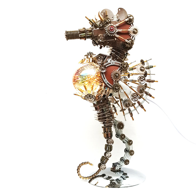Steampunk Style Pregnant Seahorse Holding Planet  Metal Model Kits -Keep the Planet Healthy