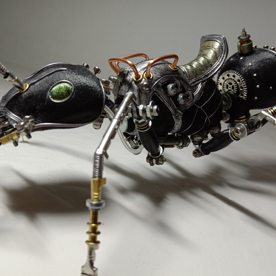 Steampunk Worker Ant with Saddle 3D Metal Model Kits Assembled Insect Sculpture  Assembly