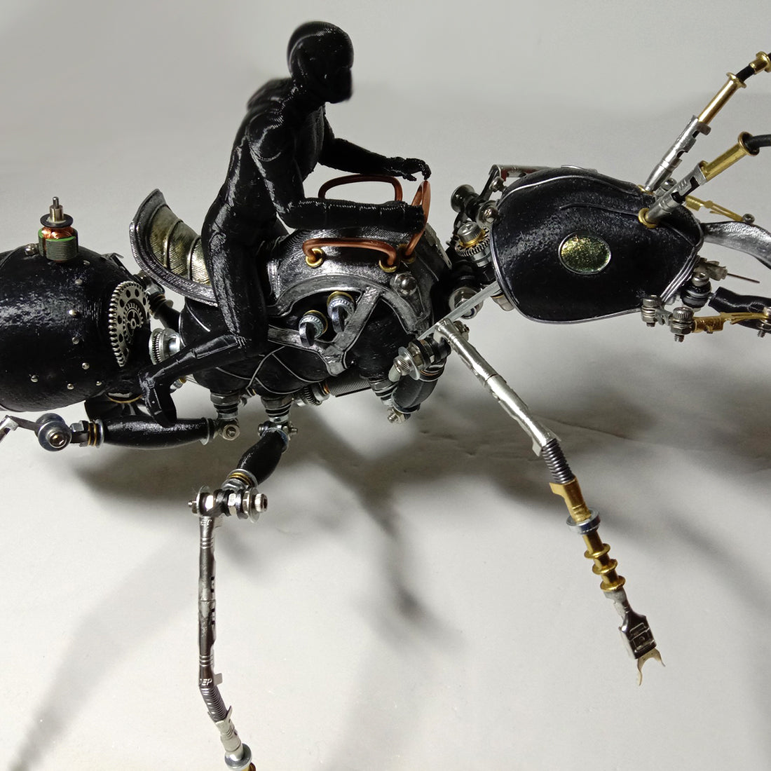 Steampunk Worker Ant with Saddle 3D Metal Model Kits Assembled Insect Sculpture  Assembly