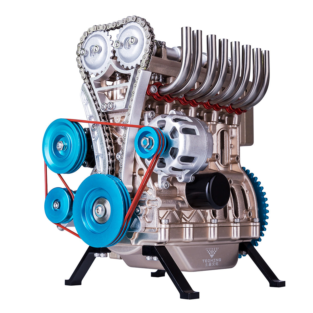 V8 Engine TECHING 3D Metal Mechanical Engine Model Science Experiment Boys Toy 500+Pcs