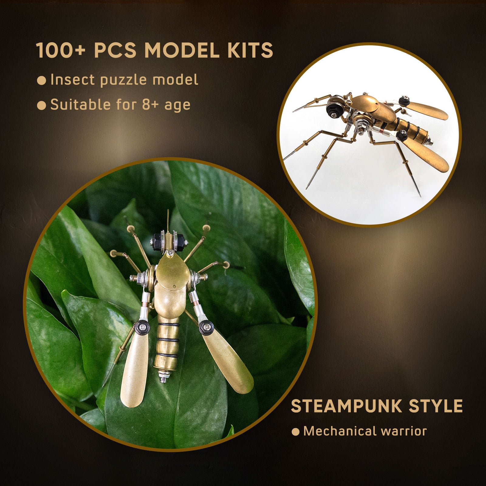 Bug Model Kit Tiny Steampunk Insects 3D Metal Bugs Mosquito Earwigs Bee Model Kits G