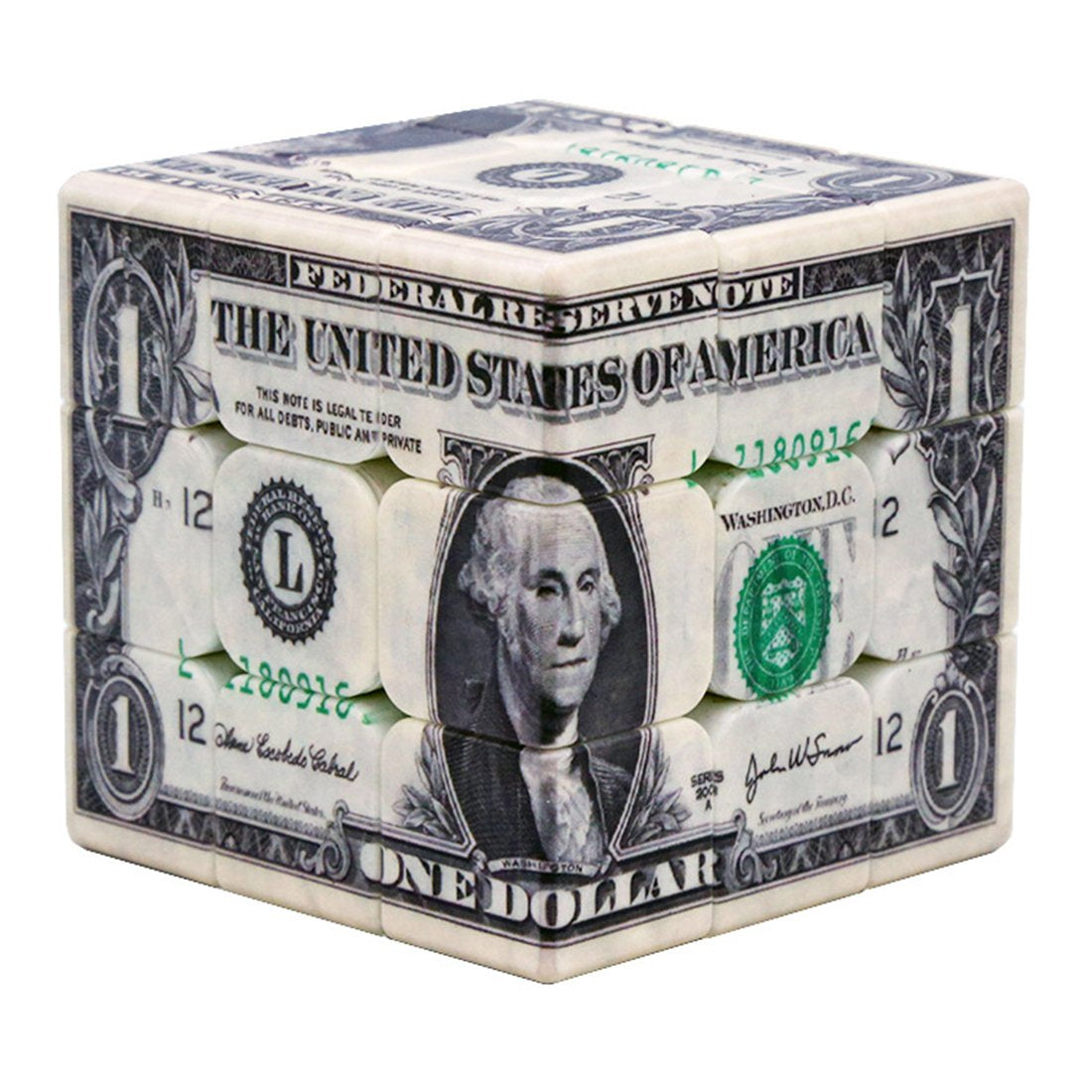 UV Printing USA Dollar Pattern 3x3 Cube