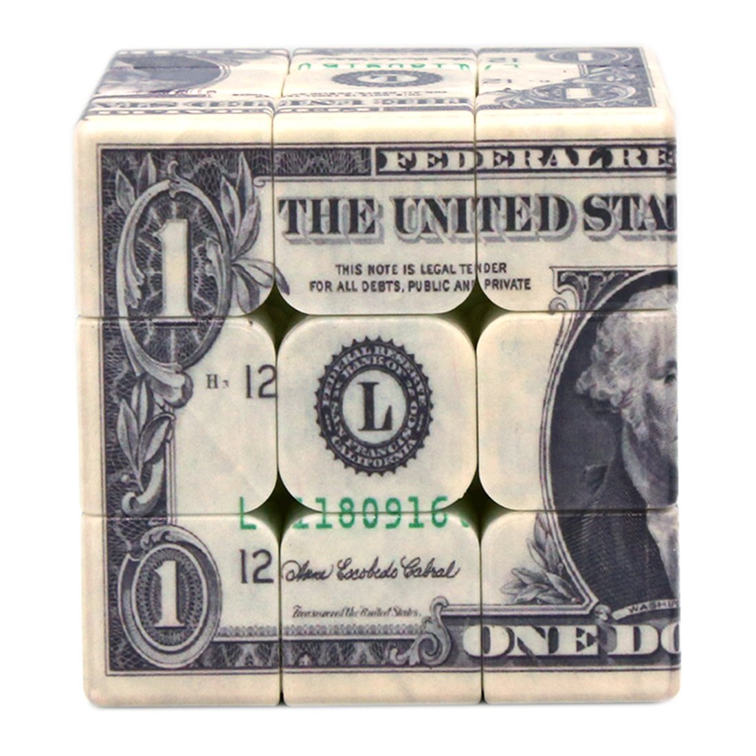 UV Printing USA Dollar Pattern 3x3 Cube
