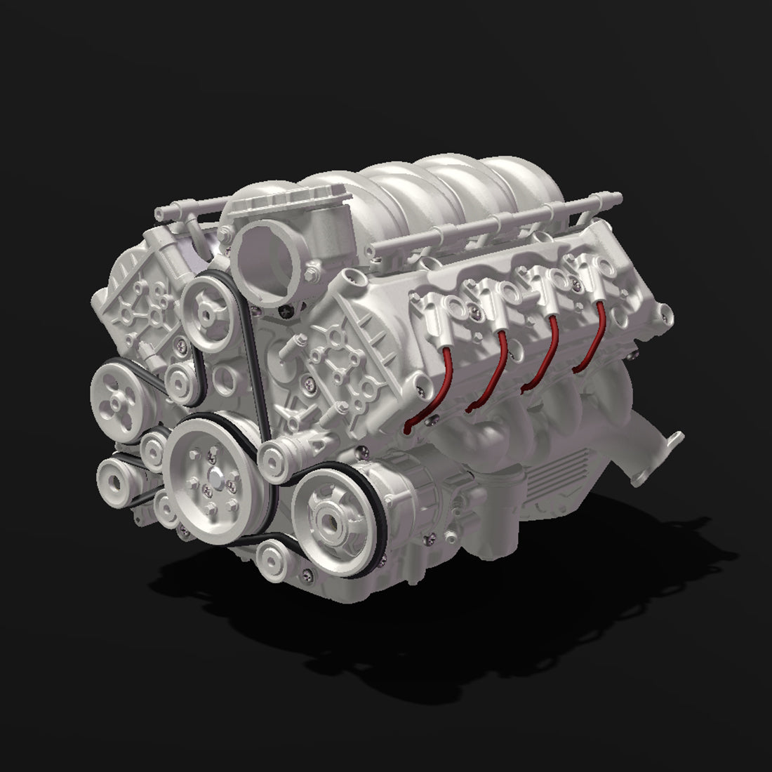 Mald Engine MAD RC V8 Engine Internal Combustion Engine Model Original Color