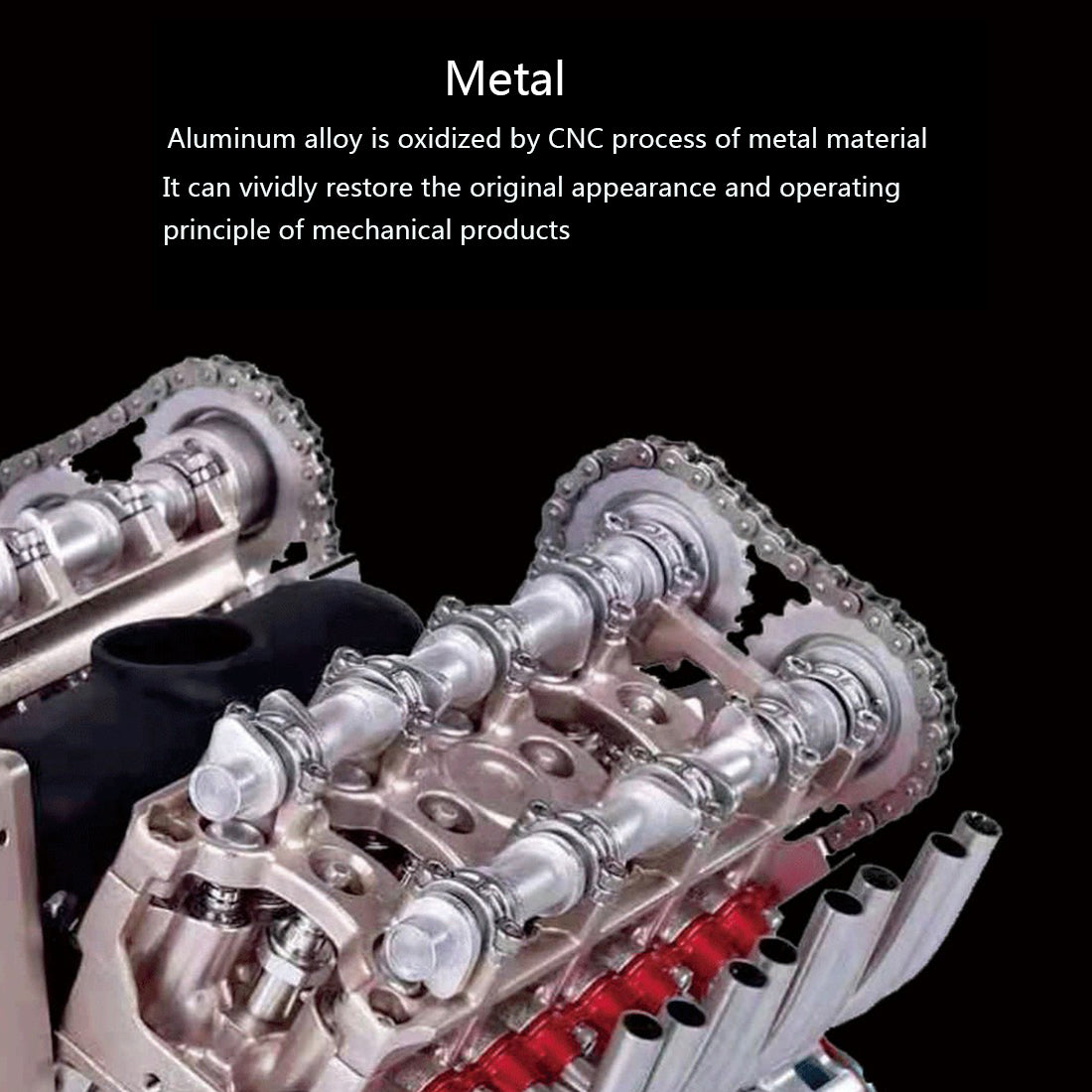 V8 Engine TECHING 3D Metal Mechanical Engine Model Science Experiment