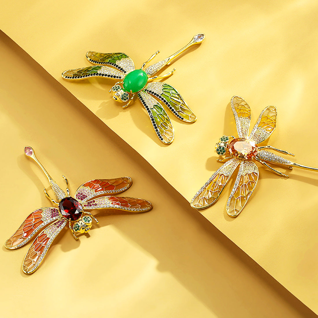 Vintage Gold Plating Spider Dragonfly Brooch