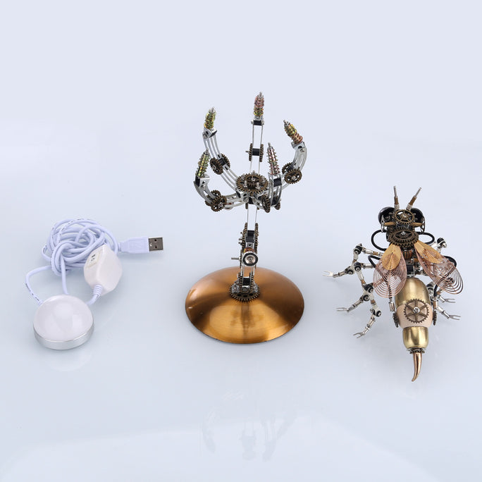 Wasp Nest In Garden Trees Lamp Steampunk Metal Model Kits 727pcs