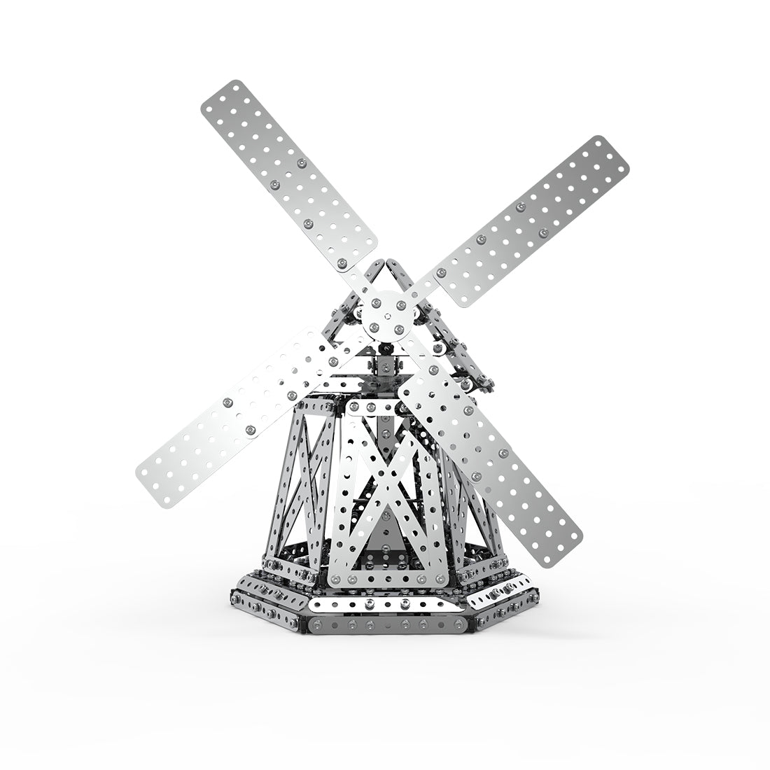 Windmill Model Assembly Windmill Assembly Kit DIY Stainless Steel Screw Puzzle Model Kit Toy