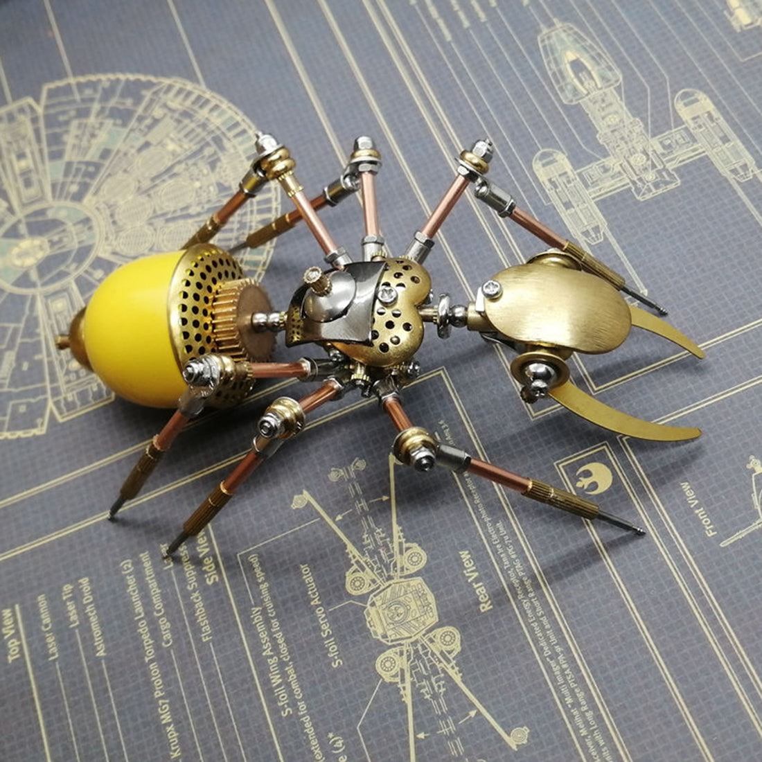 100PCS+ Steampunk Ant Insect DIY Metal Assembly Model 3D Puzzle
