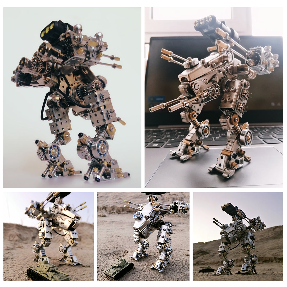 233+Pcs 3D Metal Fury AT-1 War Battle Mecha Puzzle DIY Assembly Model Kits