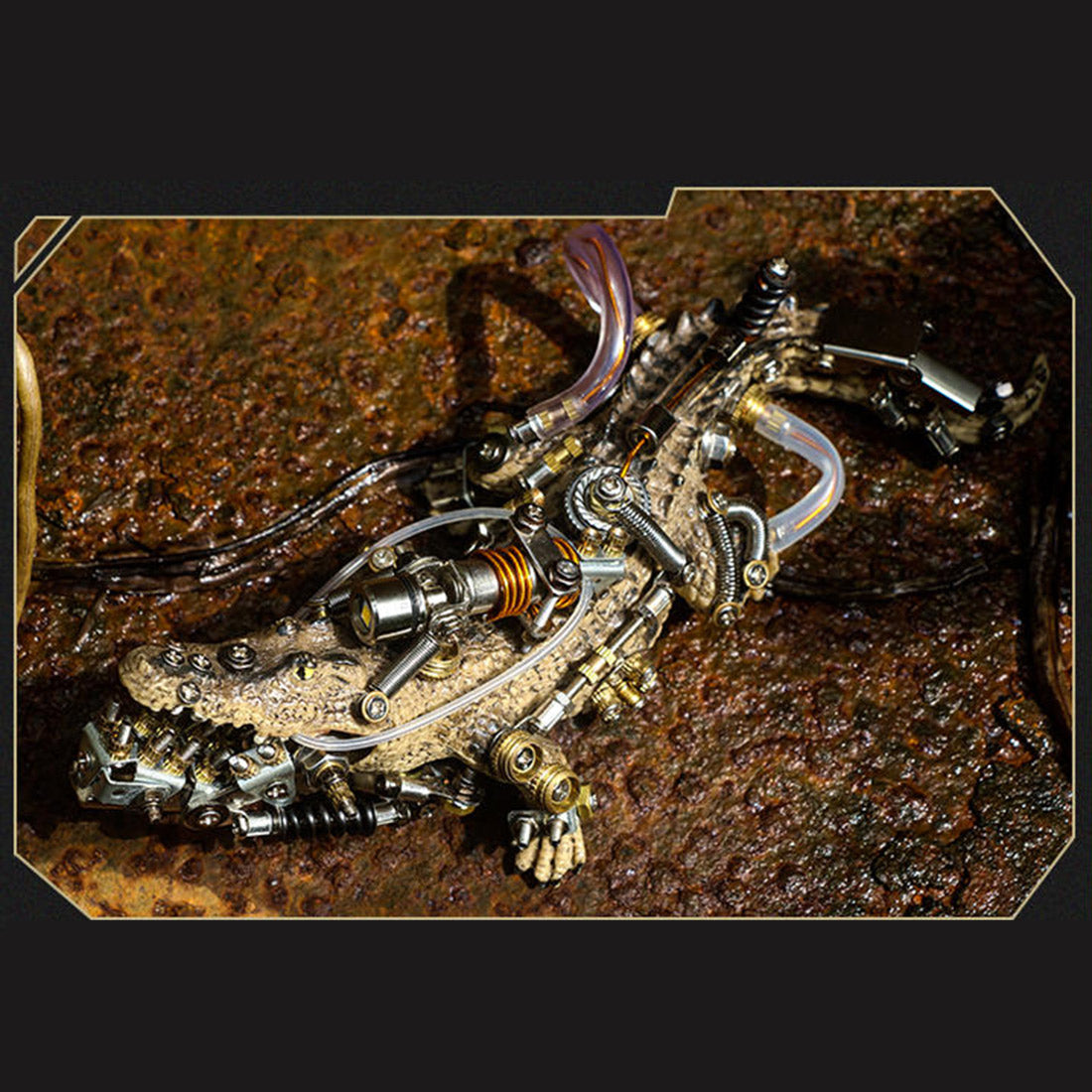 547Pcs+ Steampunk Mutant Crocodile DIY Metal Assembly Model KIT