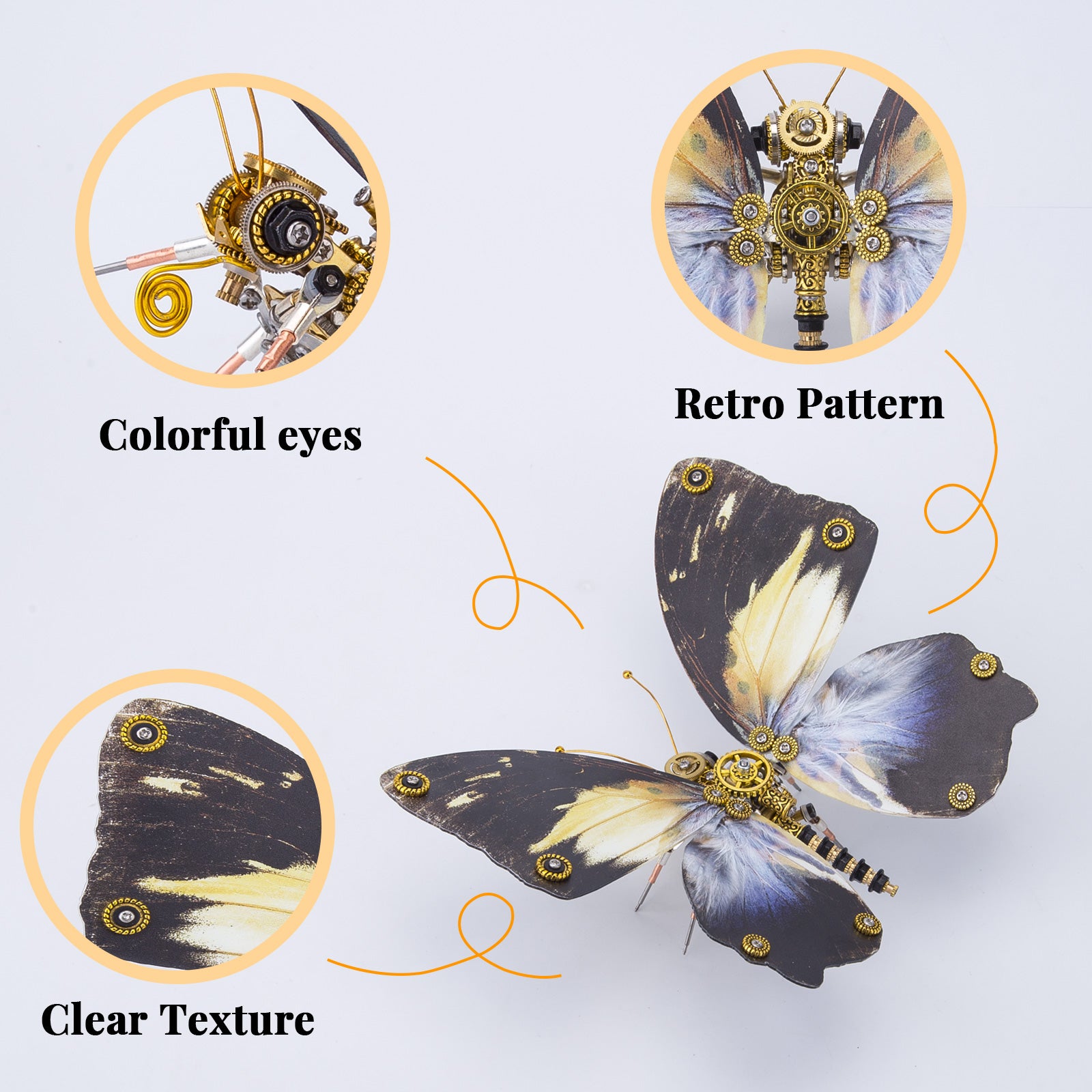 Steampunk Agathasa calydonia Butterfly Metal Model Kits