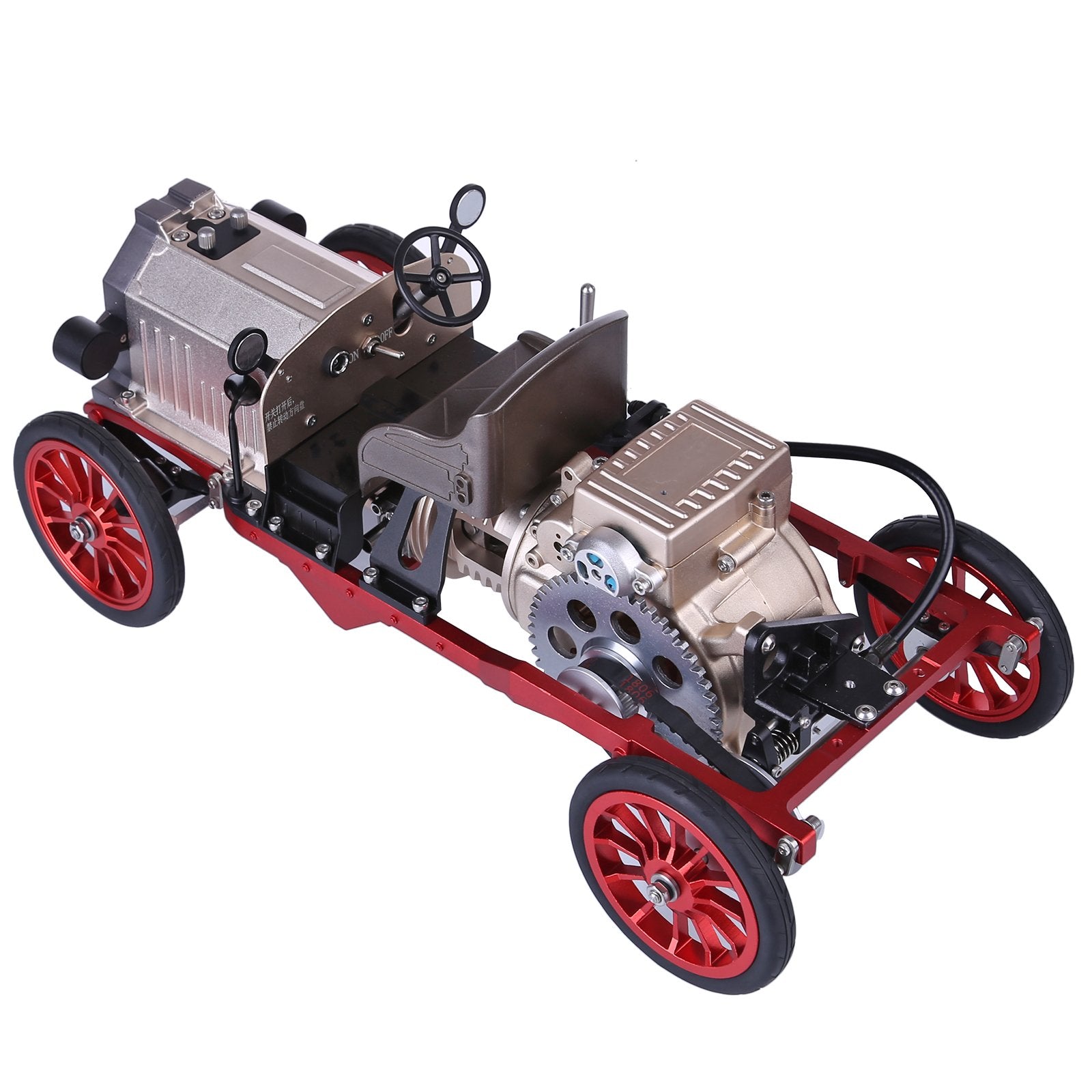 Teching Assembly Metal Mechanical Electric Vintage Classic Car Model Toy