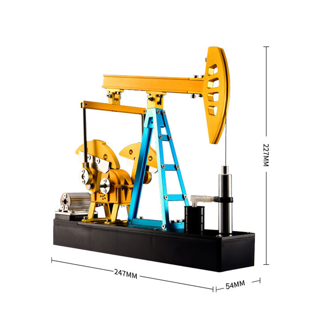 Teching Oil Well Pumping Unit 219Pcs DIY 3D Metal Assembly Model Kits